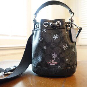Coach Black and Blue Patterned Women's Bag